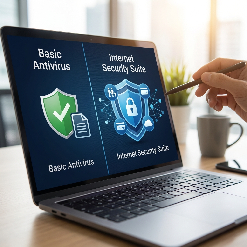 Antivirus vs. Internet Security Suites: What's the Difference? Antivirus vs. Internet Security Suites: What's the Difference? - Main Concept