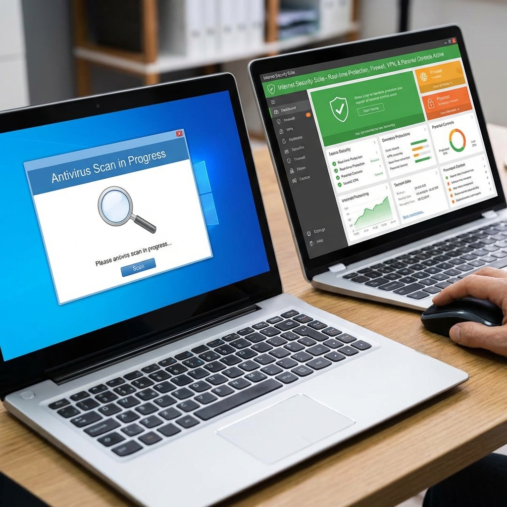 Antivirus vs. Internet Security Suites: What's the Difference? Detail Antivirus vs. Internet Security Suites: What's the Difference? - Key Feature